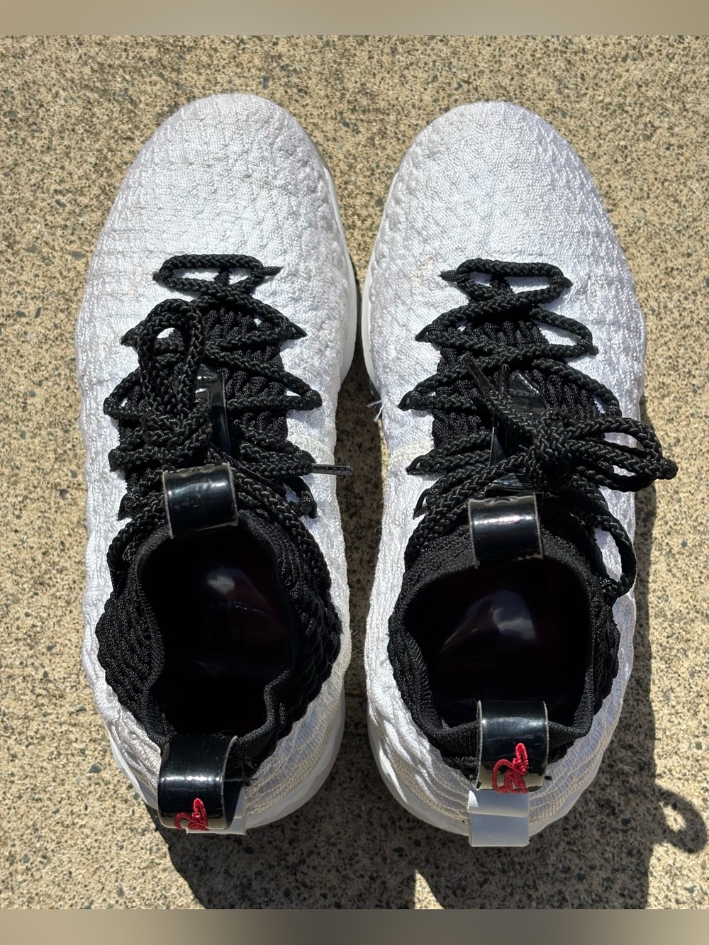 Nike LeBron 15 Graffiti GS 6Y White Black Basketball Sneakers - Picture 10 of 15